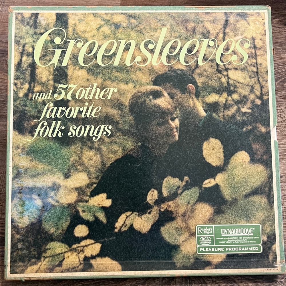 60s Greensleeves Vinyl 58 Favorite Folk Songs Readers‎ Digest 4 LP Set VTG USA